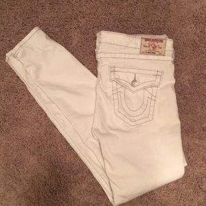 amazing true religion skinny white jeans. size 31